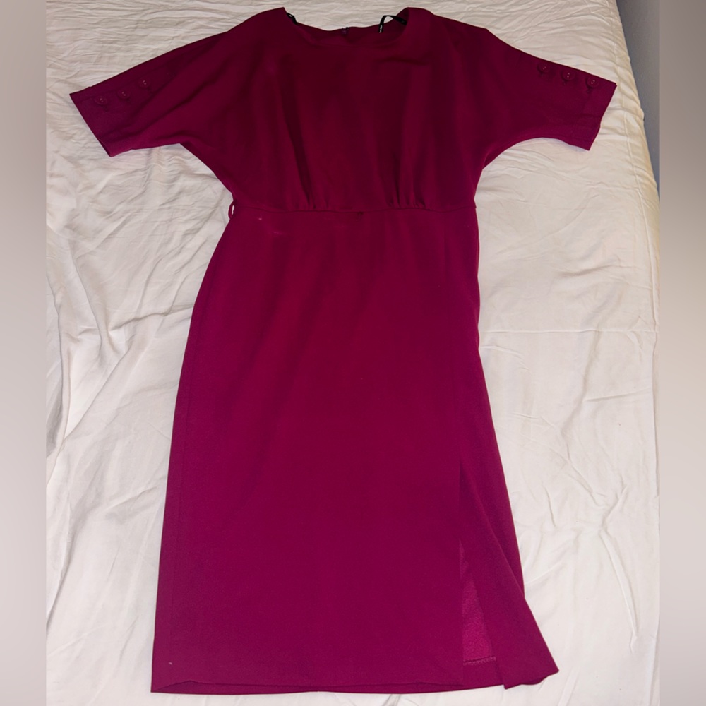 Calvin Klein pink knee-length short sleeve dress.